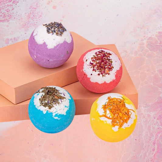 Bombes de Bain Naturelles – Explosion de Couleurs et de Bien-Être