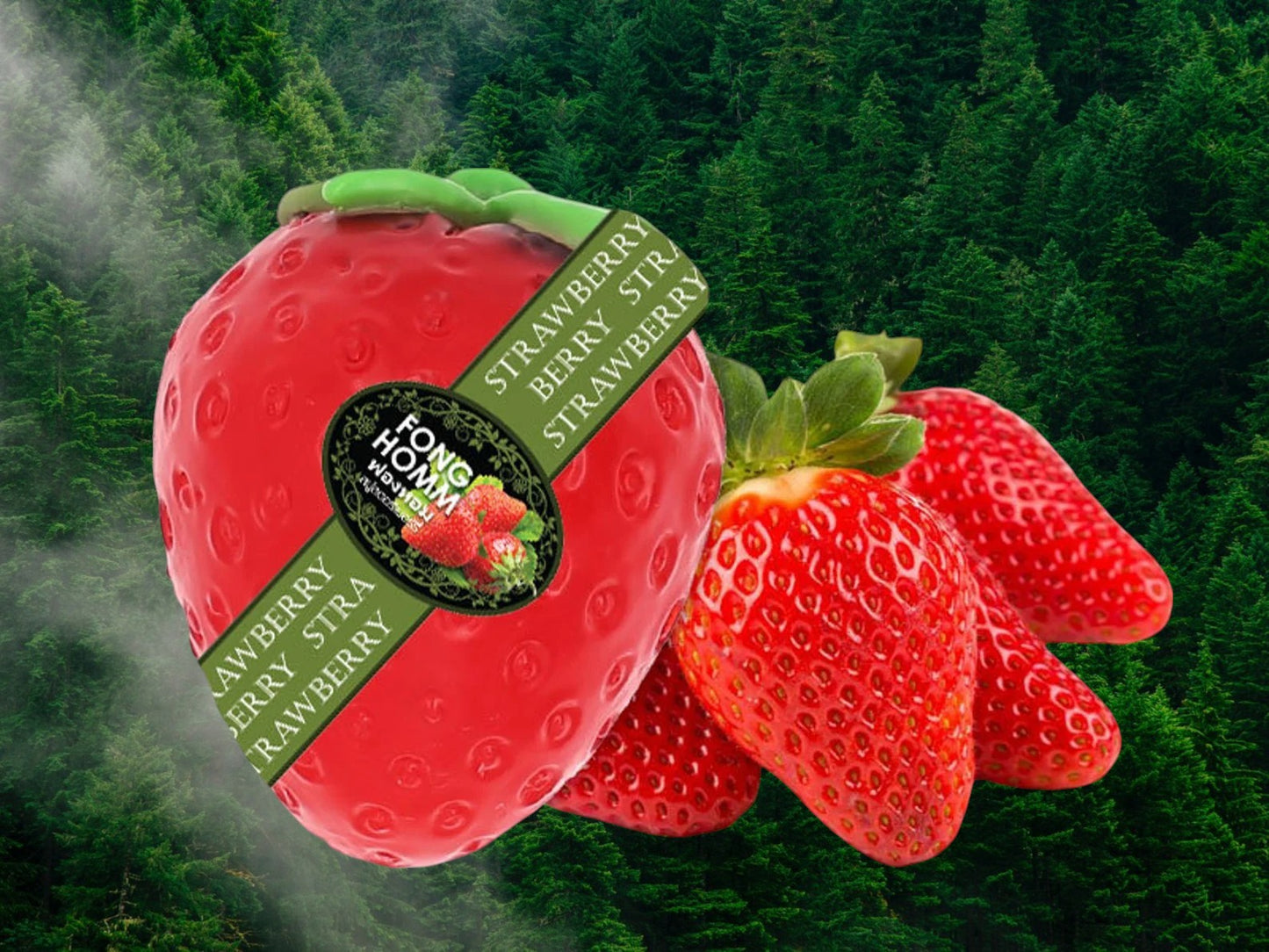 Savon Naturel en Forme de Fruit - Fraise, Mangue, Banane, Durian, Raisin, Citron